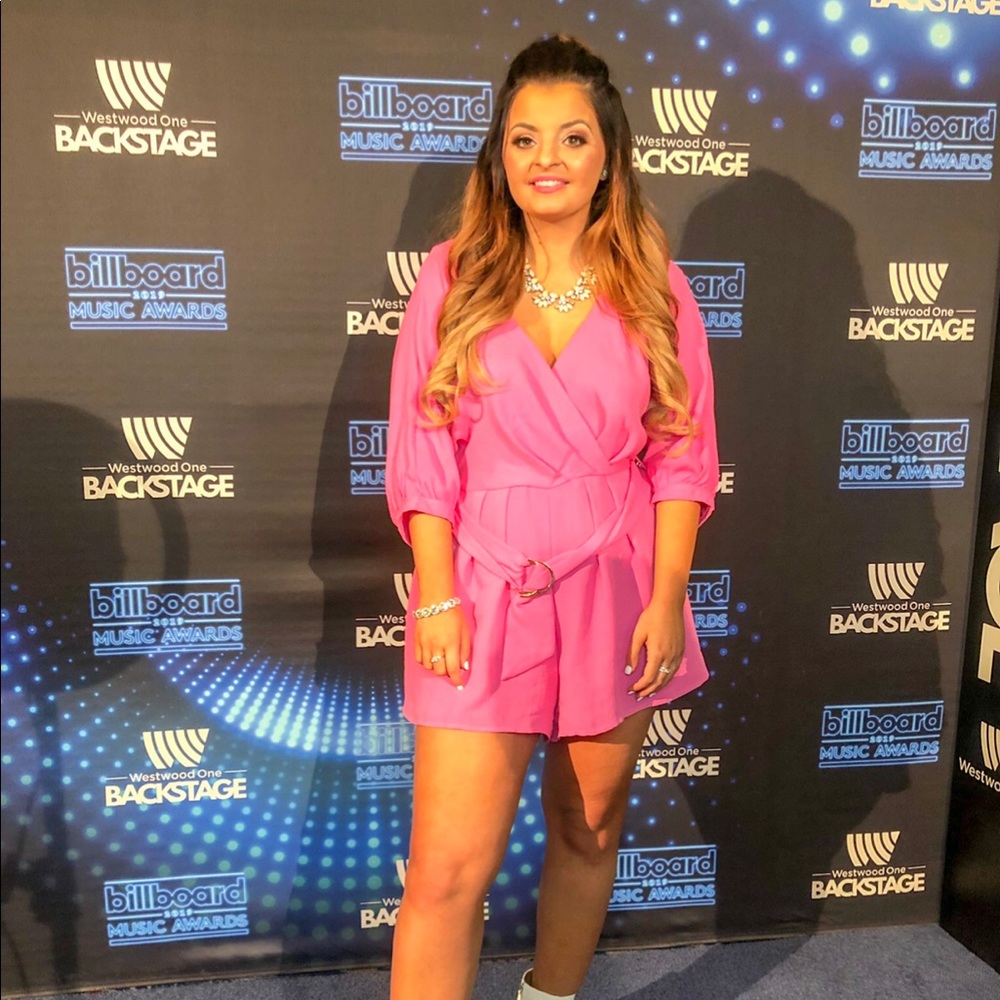 Pink Tie Romper